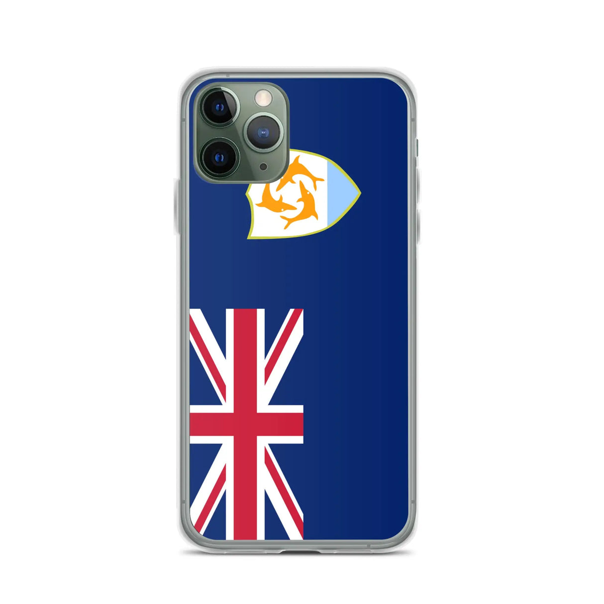 Coque iphone drapeau anguilla souple antichoc transparente