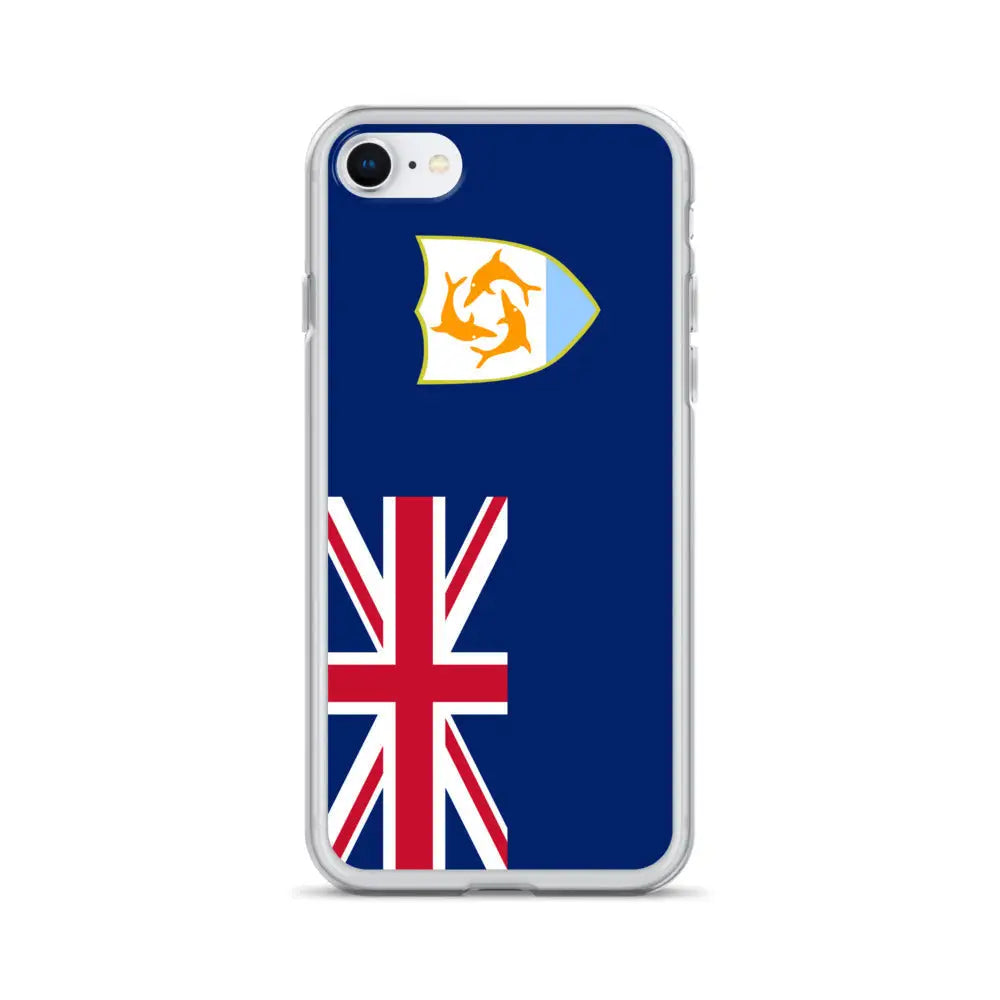 Coque iphone drapeau anguilla souple antichoc transparente