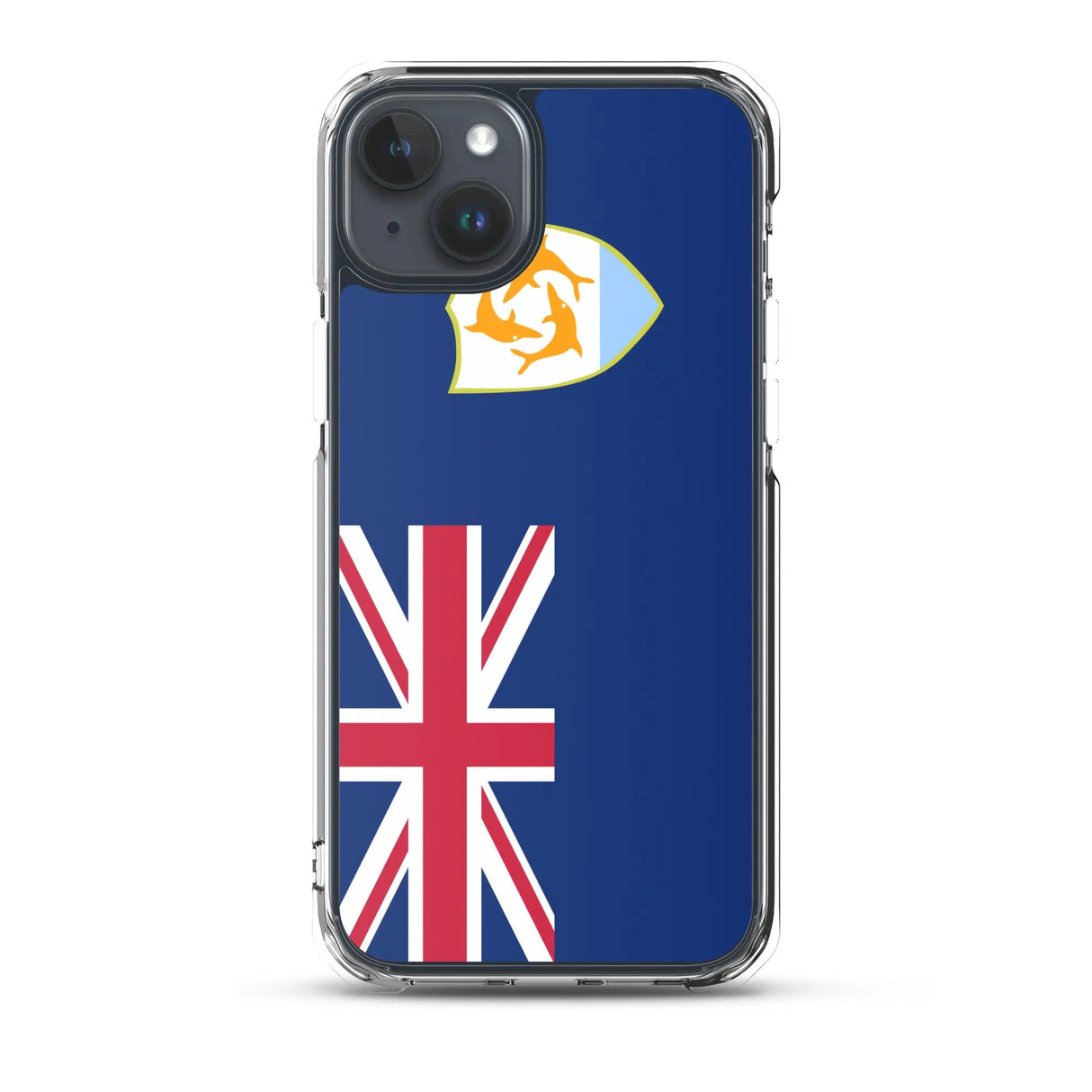 Coque iphone drapeau anguilla souple antichoc transparente