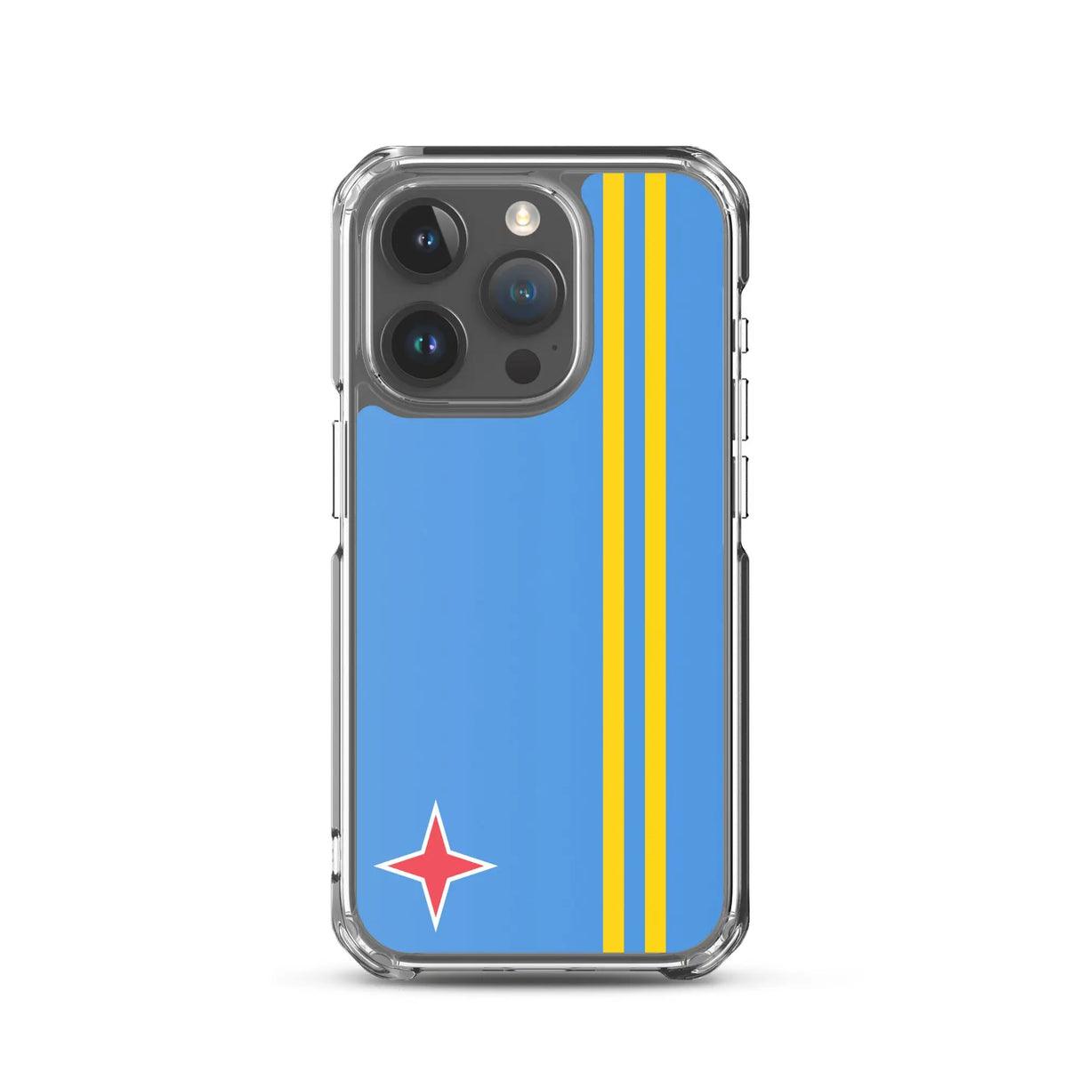 Coque iphone drapeau aruba souple antichoc transparente