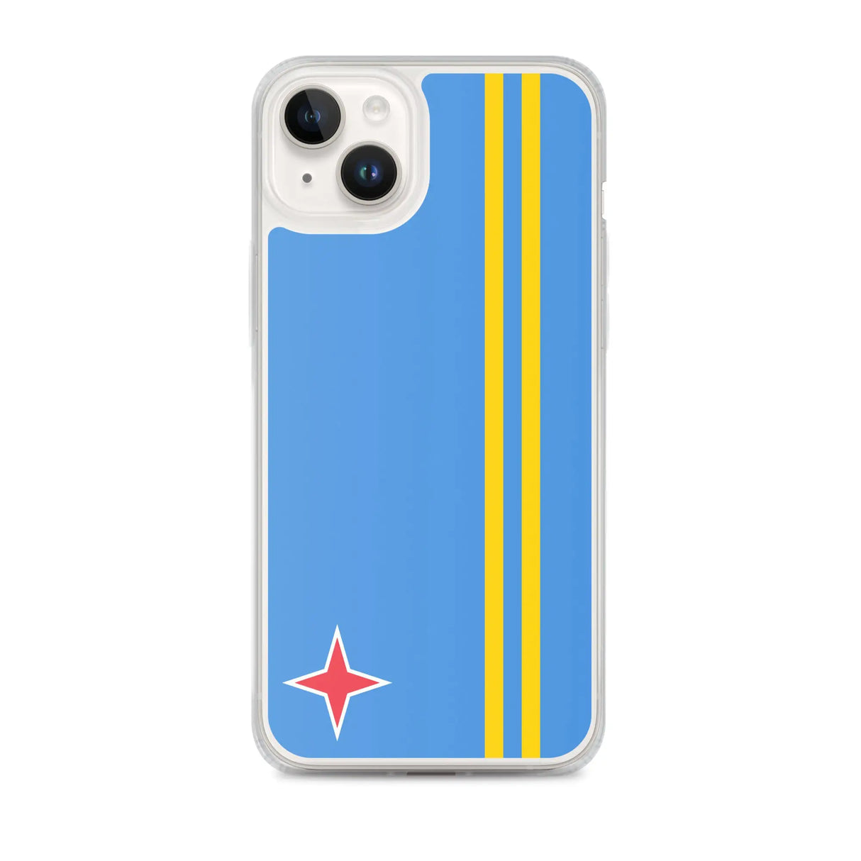 Coque iphone drapeau aruba souple antichoc transparente