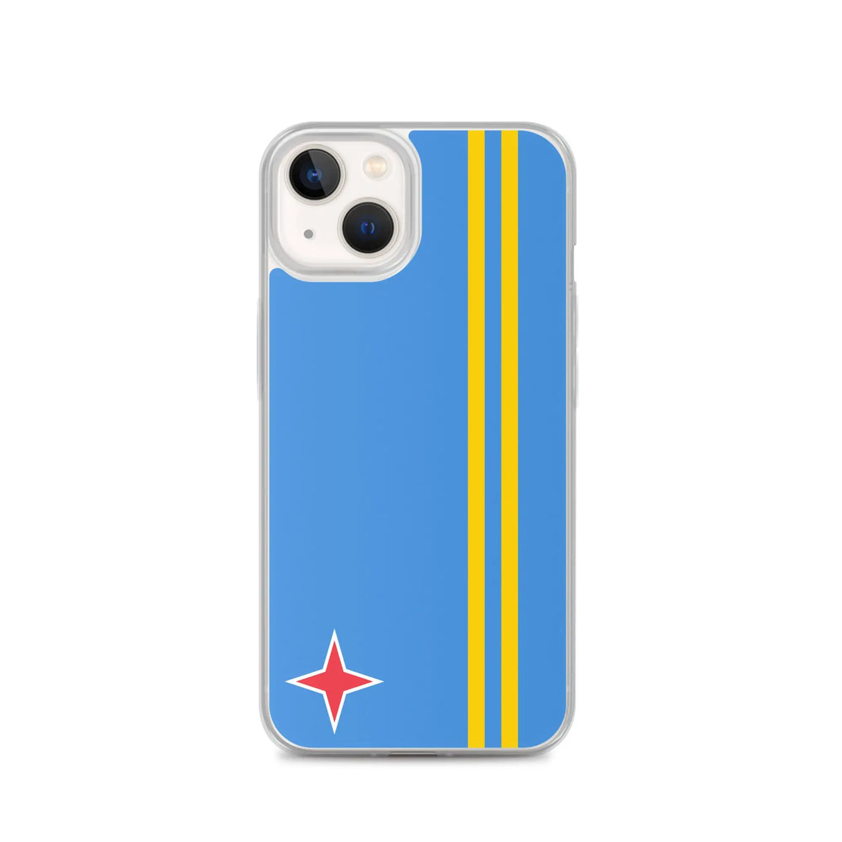 Coque iphone drapeau aruba souple antichoc transparente