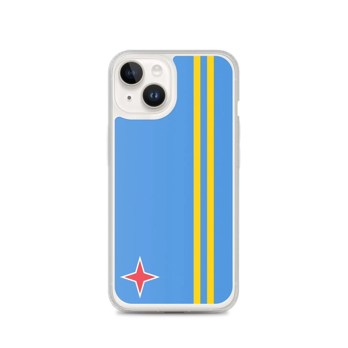 Coque iphone drapeau aruba souple antichoc transparente
