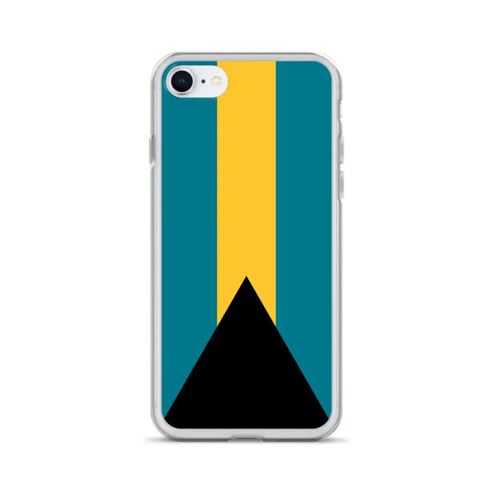 Coque iphone drapeau bahamas souple antichoc transparente