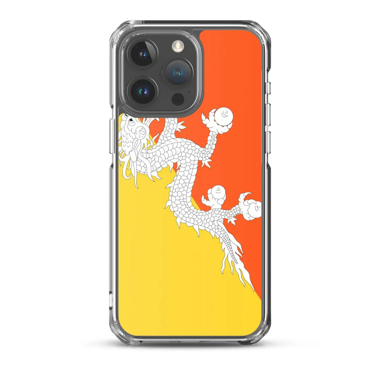 Coque iphone drapeau bhoutan souple antichoc transparente