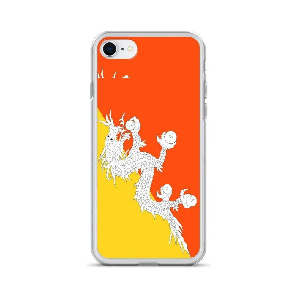 Coque iphone drapeau bhoutan souple antichoc transparente