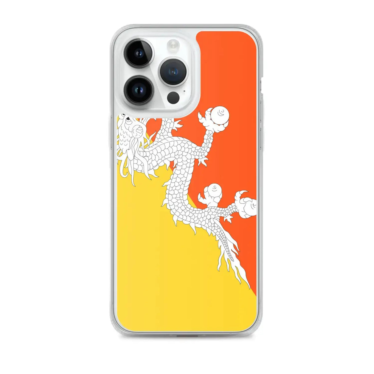 Coque iphone drapeau bhoutan souple antichoc transparente