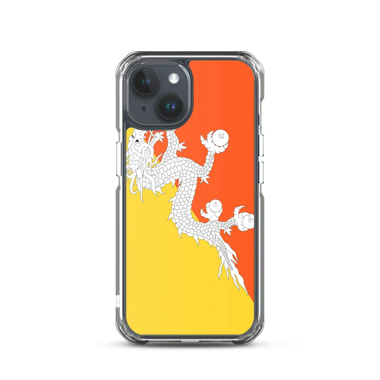 Coque iphone drapeau bhoutan souple antichoc transparente