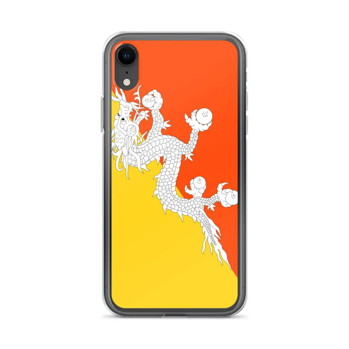 Coque iphone drapeau bhoutan souple antichoc transparente