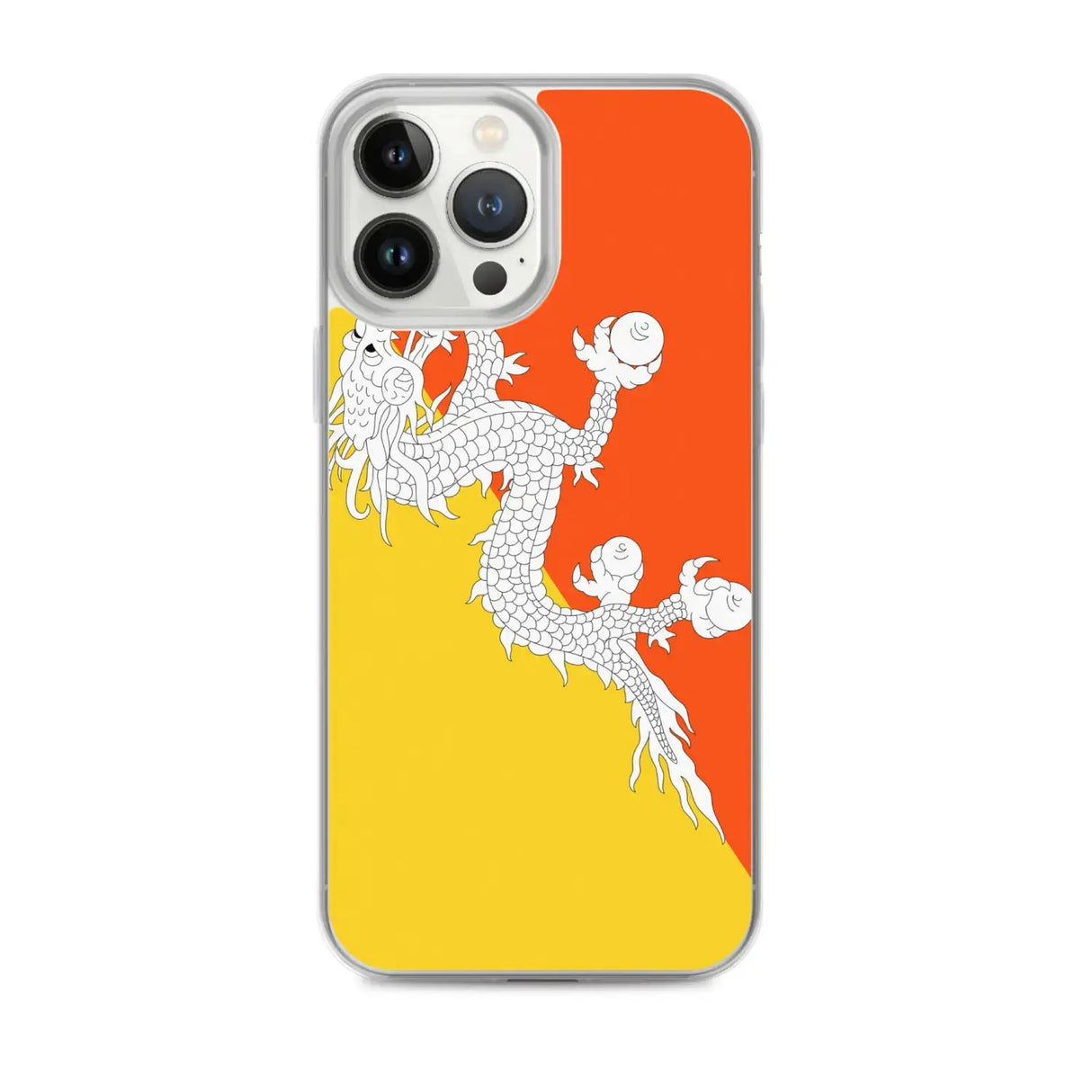 Coque iphone drapeau bhoutan souple antichoc transparente