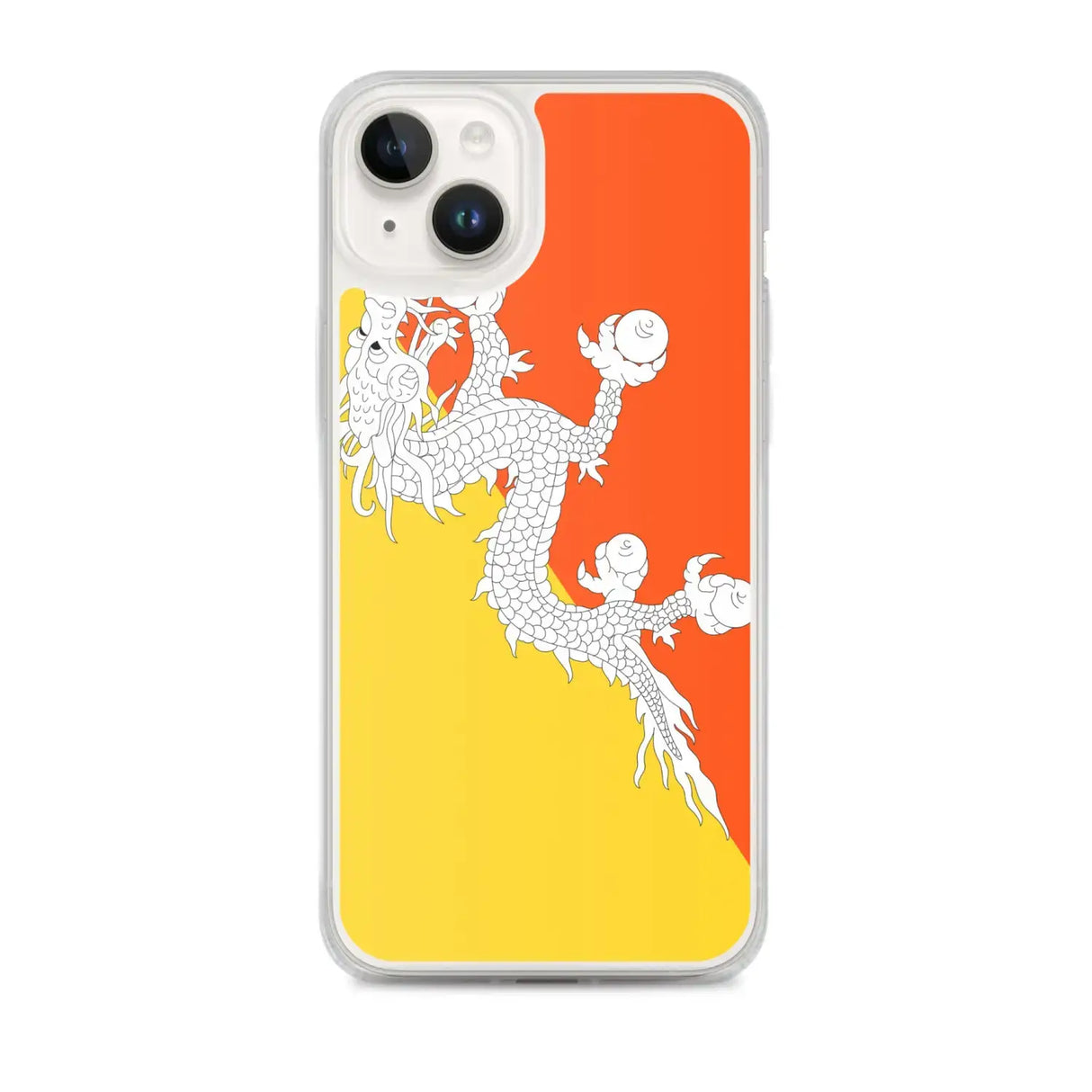 Coque iphone drapeau bhoutan souple antichoc transparente