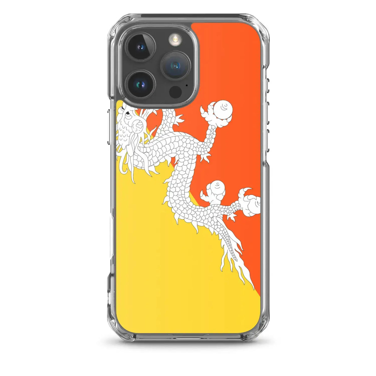 Coque iphone drapeau bhoutan souple antichoc transparente