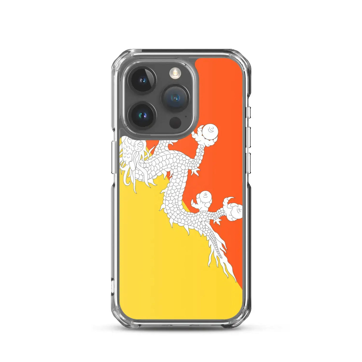 Coque iphone drapeau bhoutan souple antichoc transparente
