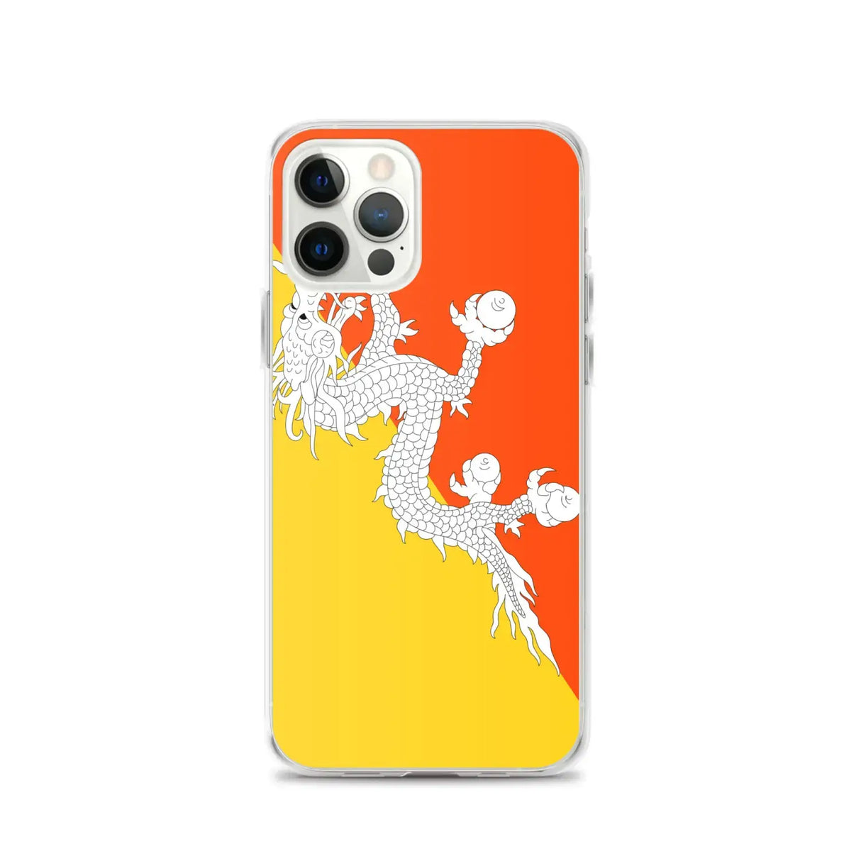 Coque iphone drapeau bhoutan souple antichoc transparente