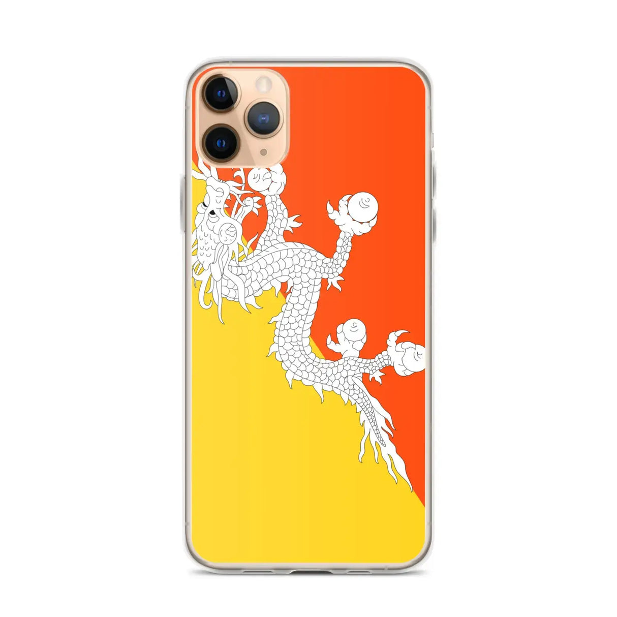 Coque iphone drapeau bhoutan souple antichoc transparente