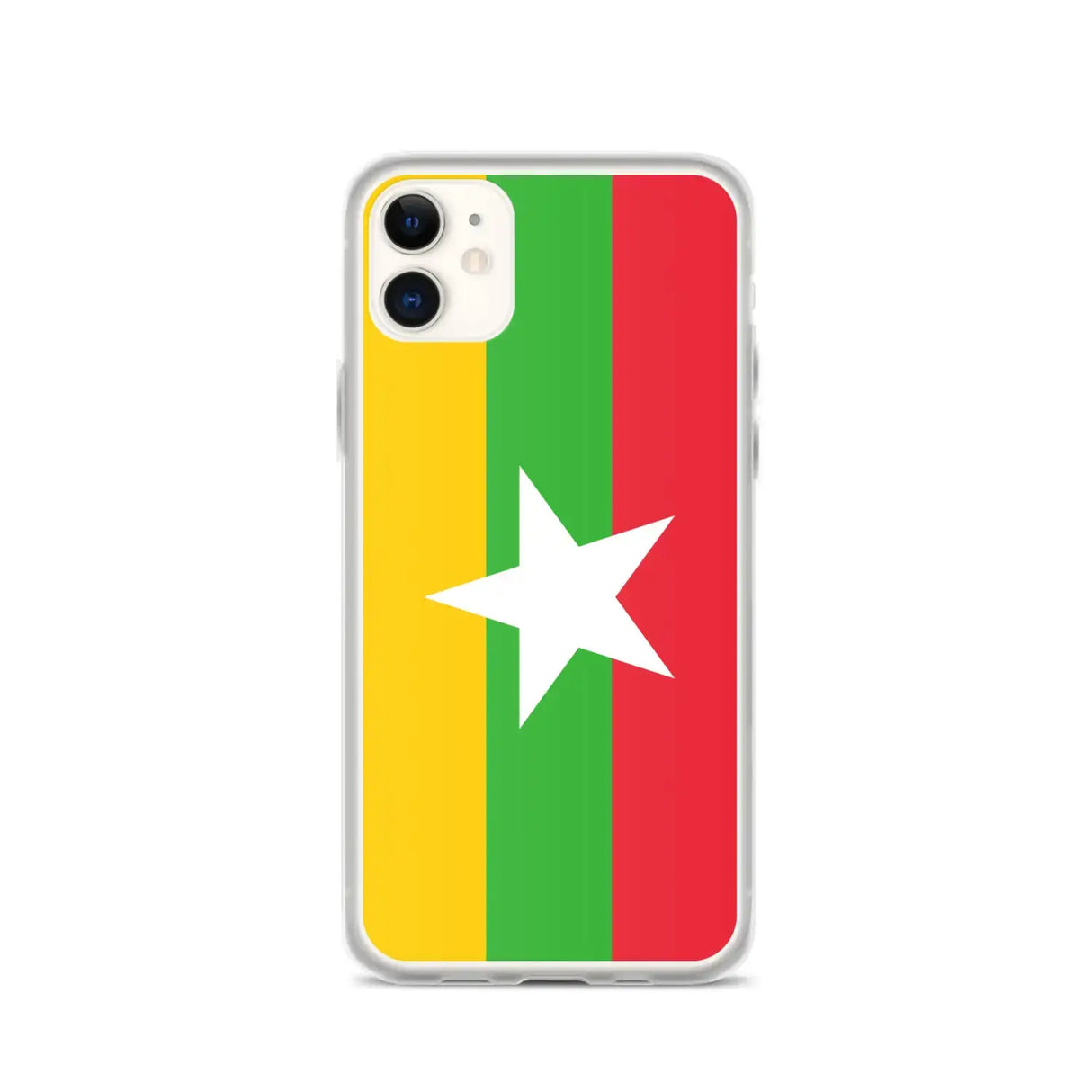 Coque iphone drapeau birmanie souple transparente antichoc