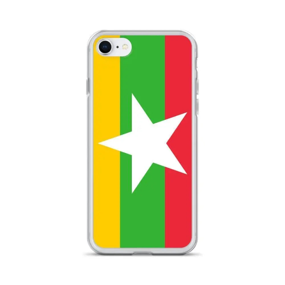 Coque iphone drapeau birmanie souple transparente antichoc
