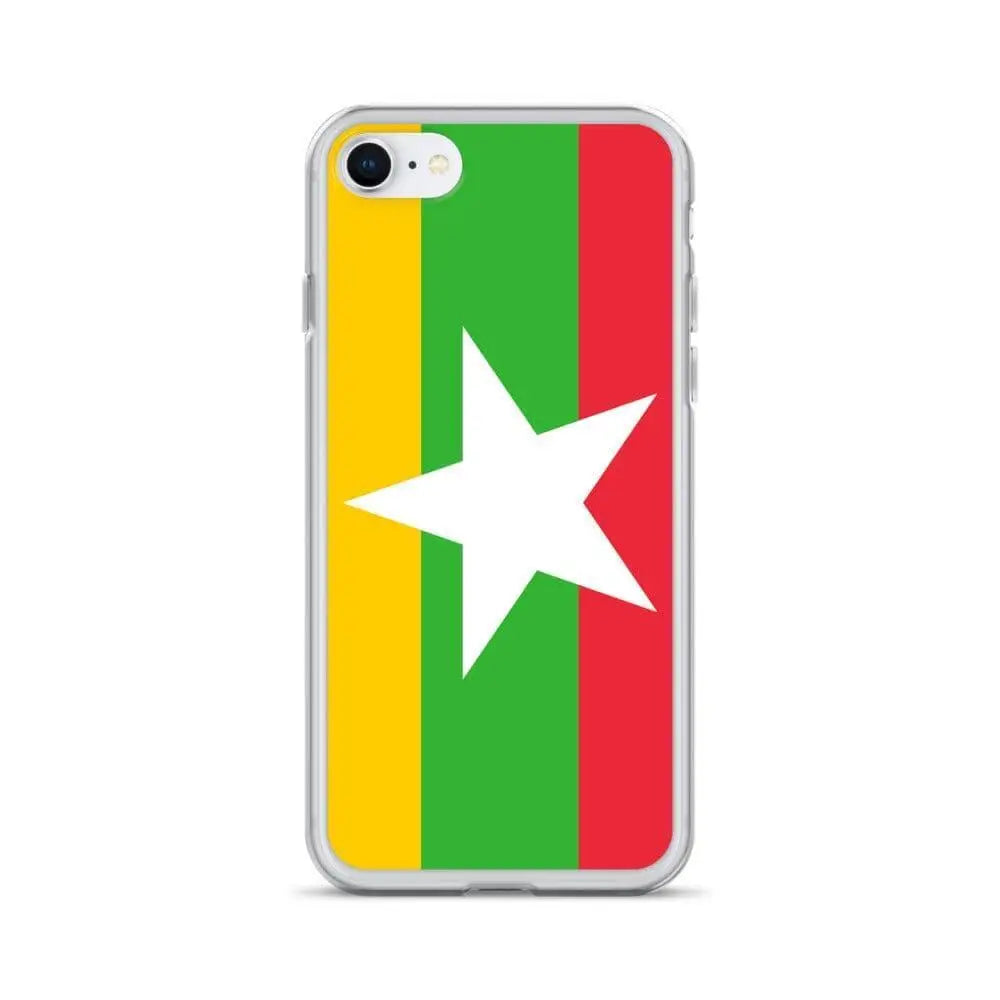 Coque iphone drapeau birmanie souple transparente antichoc