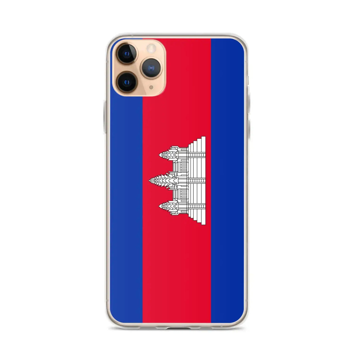 Coque iphone drapeau cambodge souple antichoc transparente