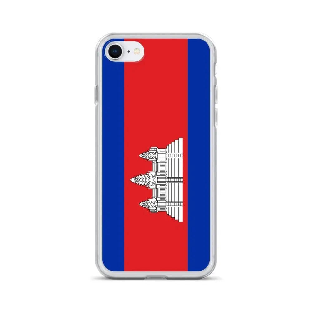 Coque iphone drapeau cambodge souple antichoc transparente