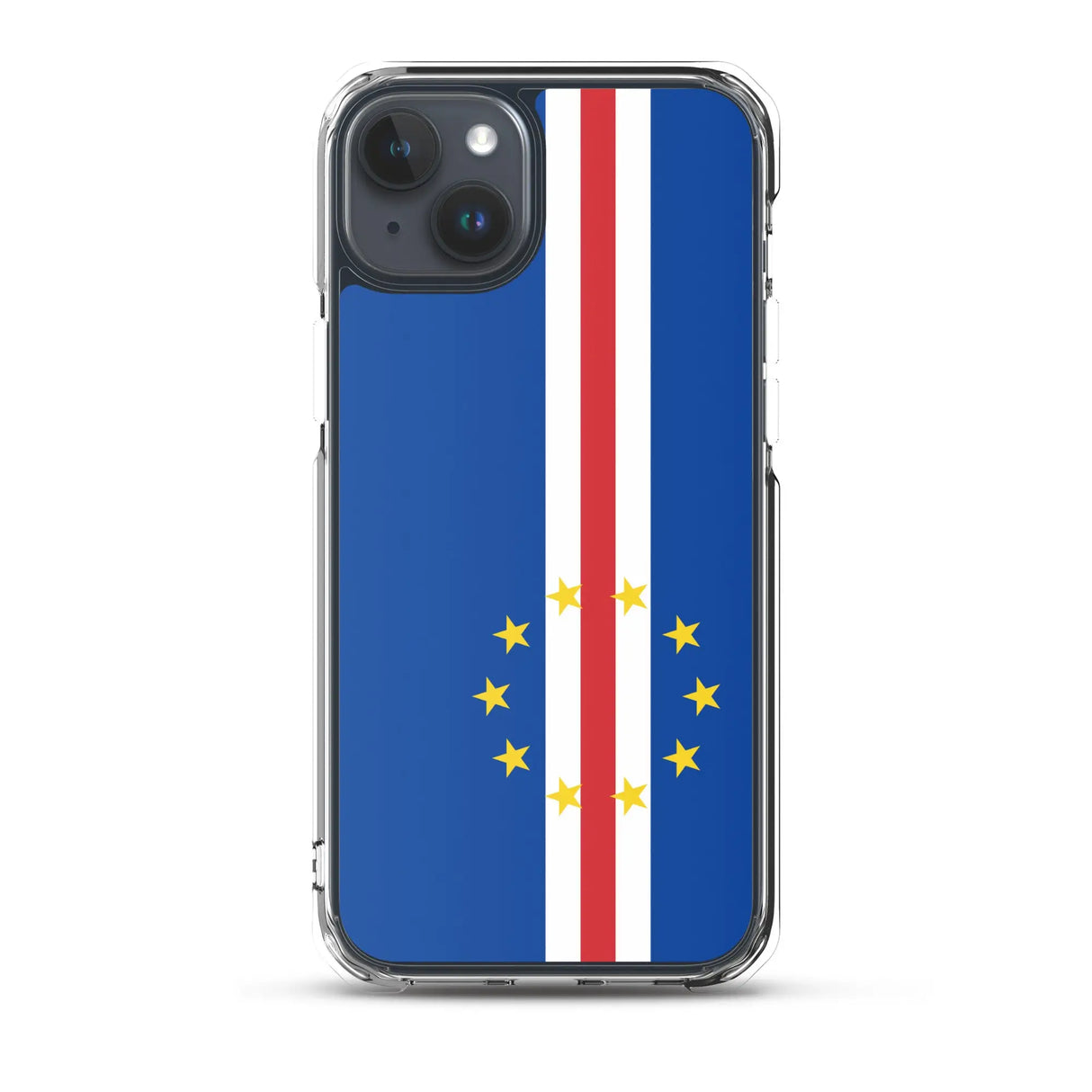 Coque iphone drapeau cap-vert souple antichoc transparente