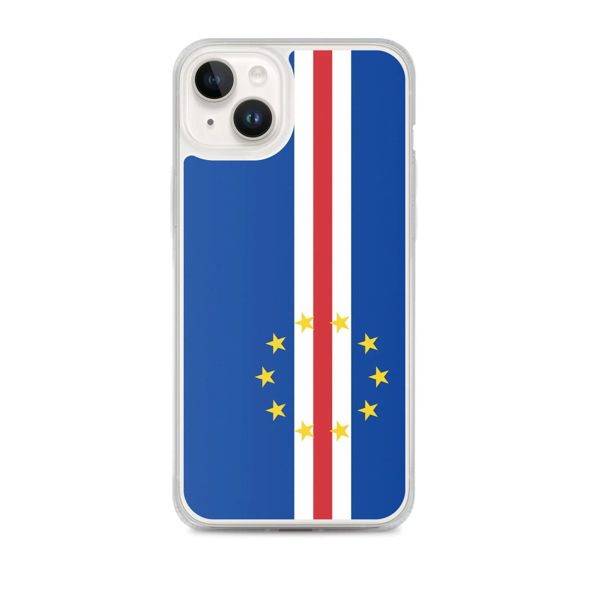 Coque iphone drapeau cap-vert souple antichoc transparente