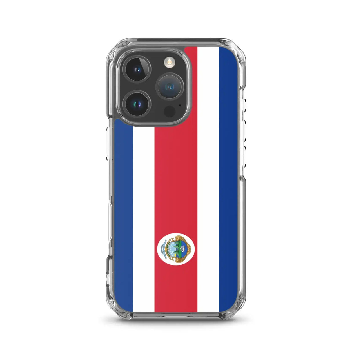 Coque iphone drapeau costa rica souple antichoc transparente