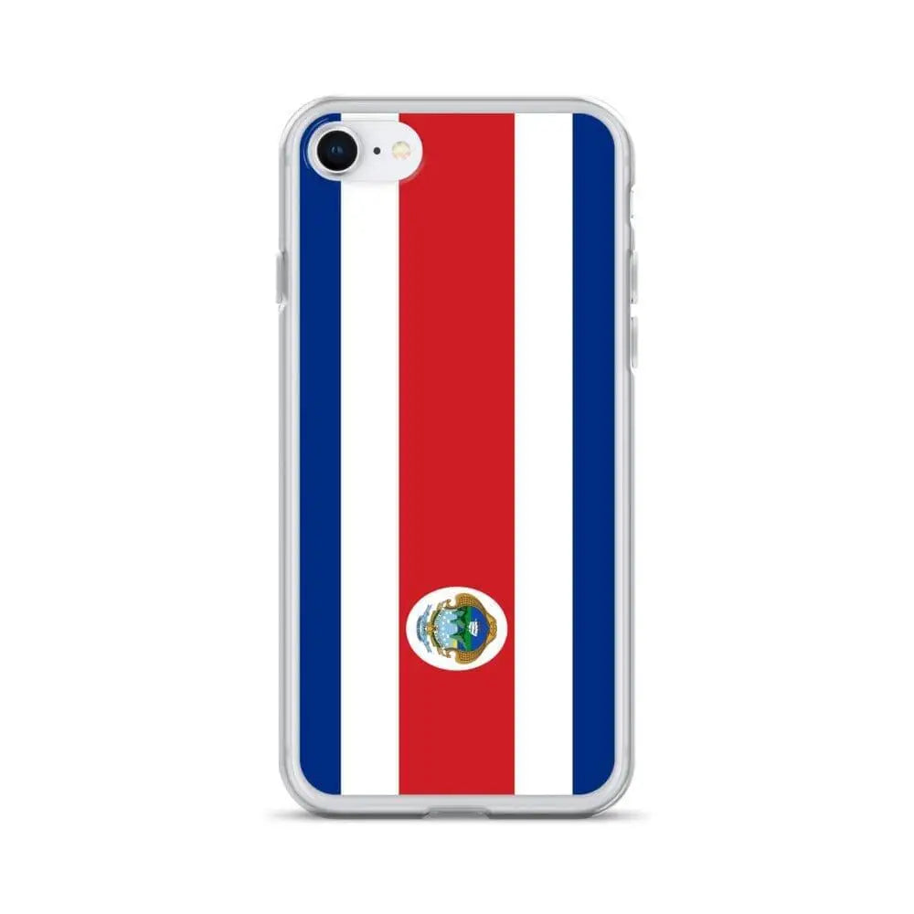 Coque iphone drapeau costa rica souple antichoc transparente