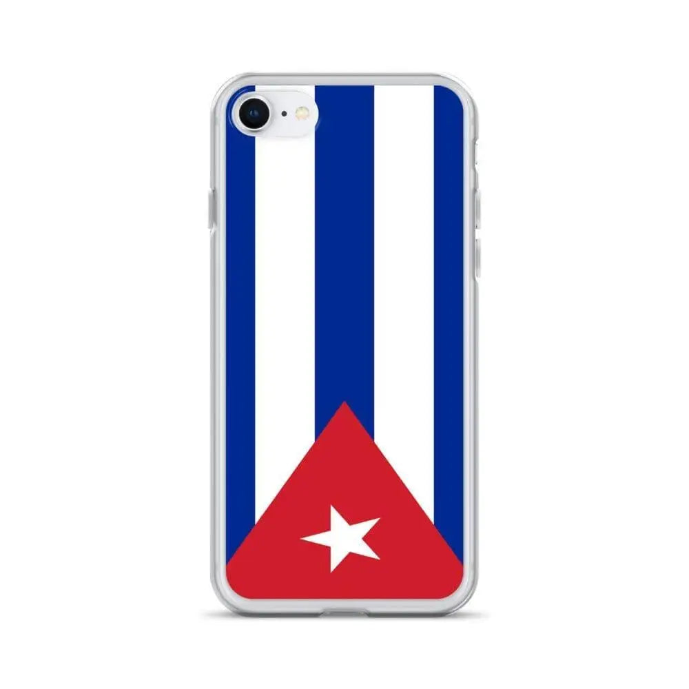 Coque iphone drapeau cuba souple antichoc transparente