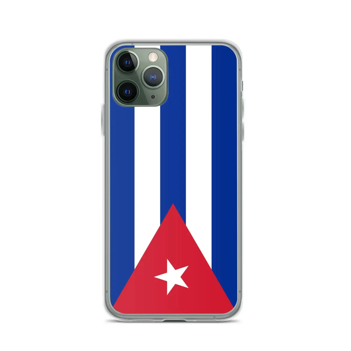 Coque iphone drapeau cuba souple antichoc transparente