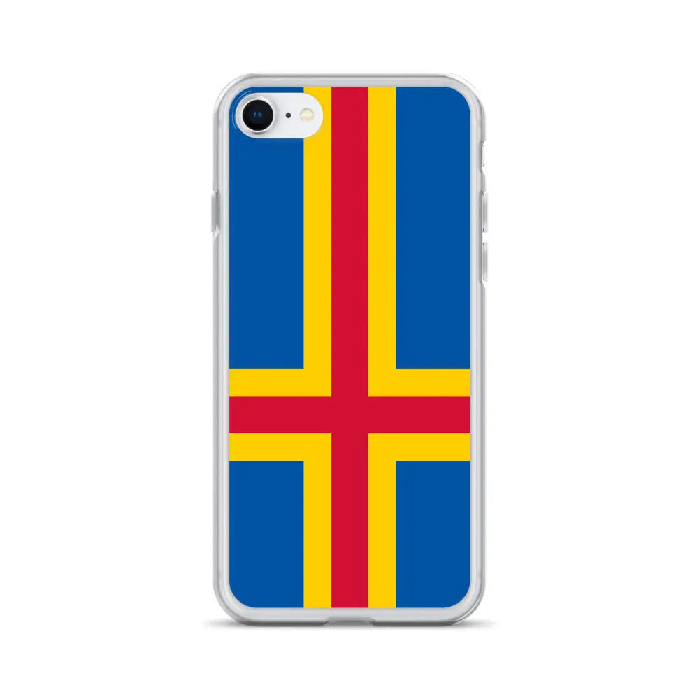 Coque iphone drapeau d’åland souple résistante antichoc