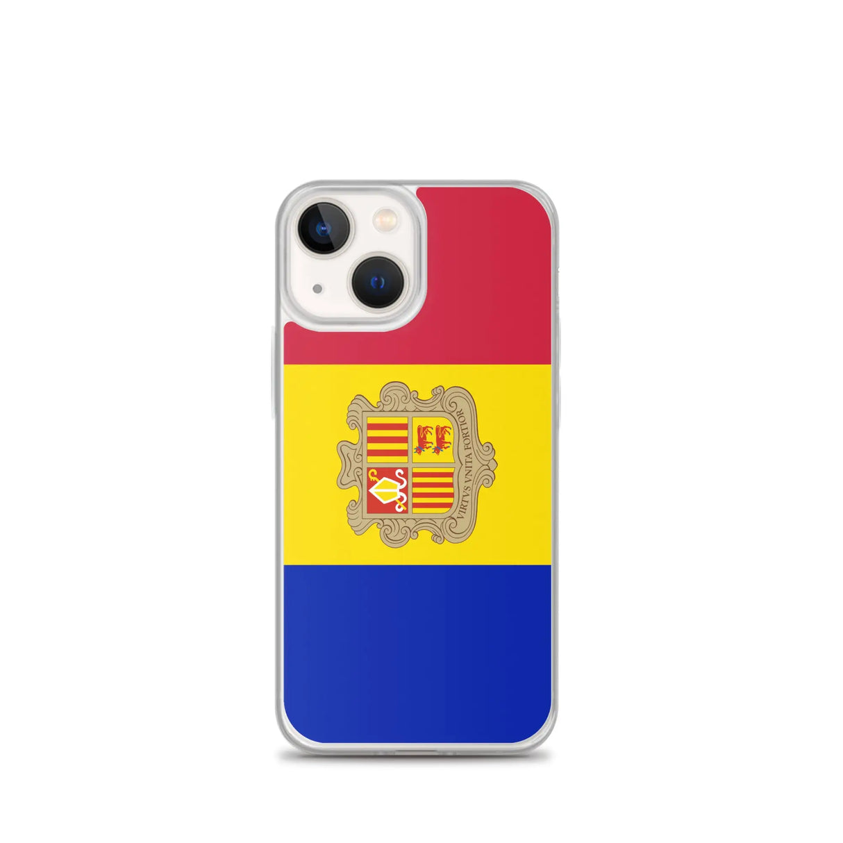 Coque iphone drapeau d’andorre souple antichoc transparente