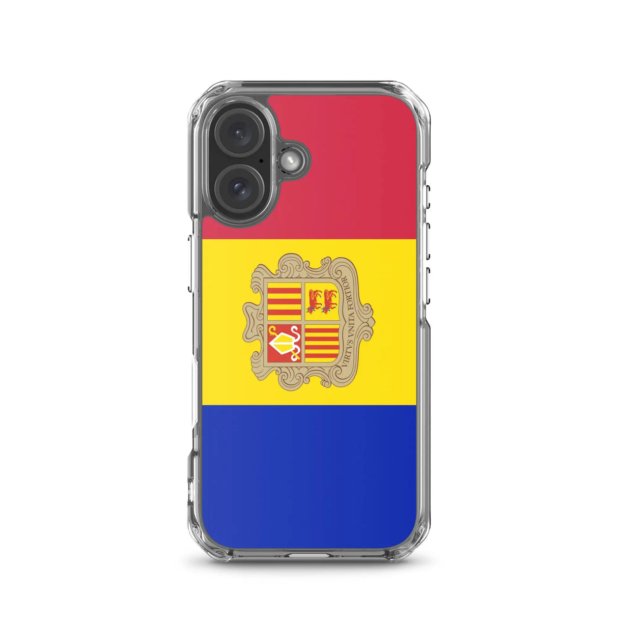 Coque iphone drapeau d’andorre souple antichoc transparente