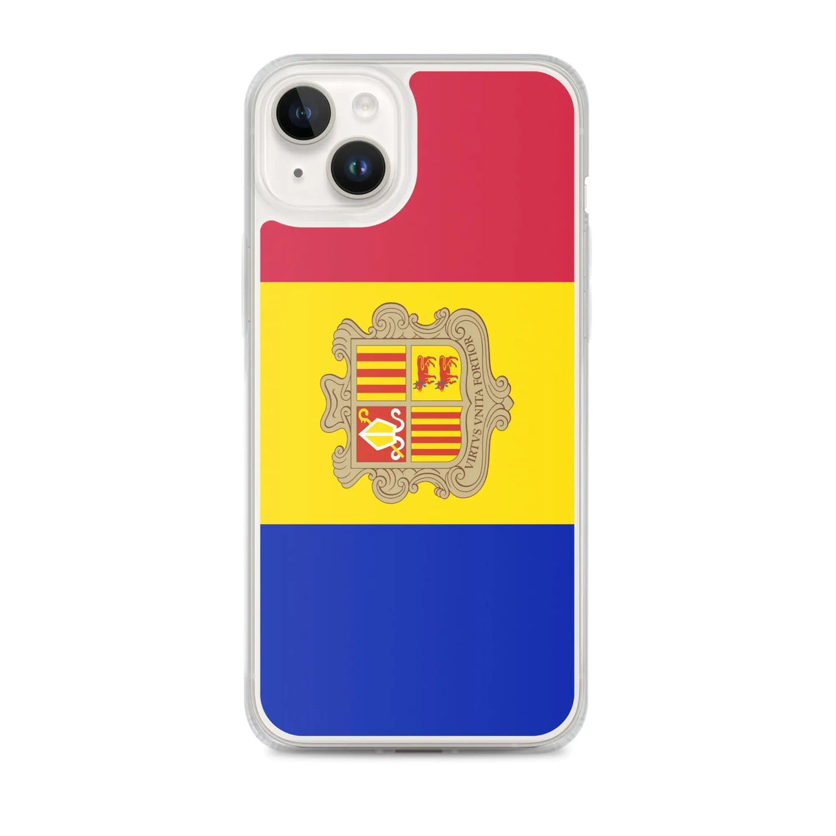 Coque iphone drapeau d’andorre souple antichoc transparente