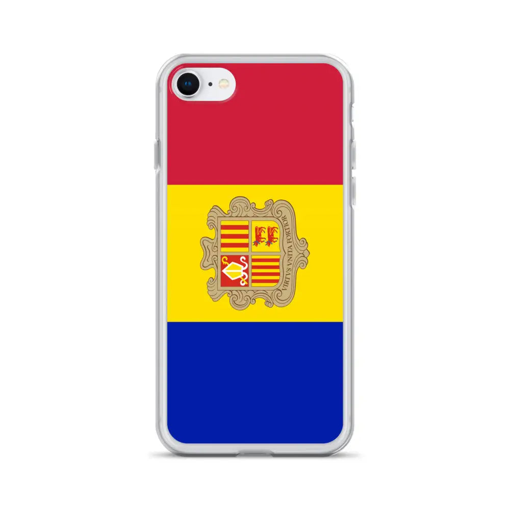 Coque iphone drapeau d’andorre souple antichoc transparente