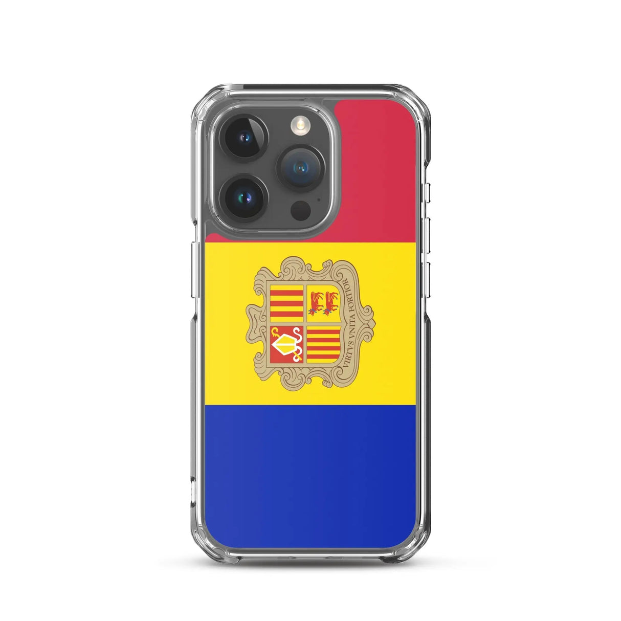 Coque iphone drapeau d’andorre souple antichoc transparente