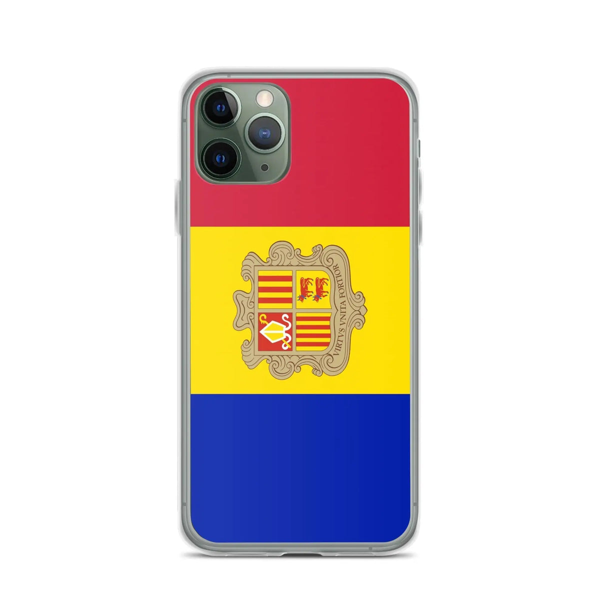 Coque iphone drapeau d’andorre souple antichoc transparente