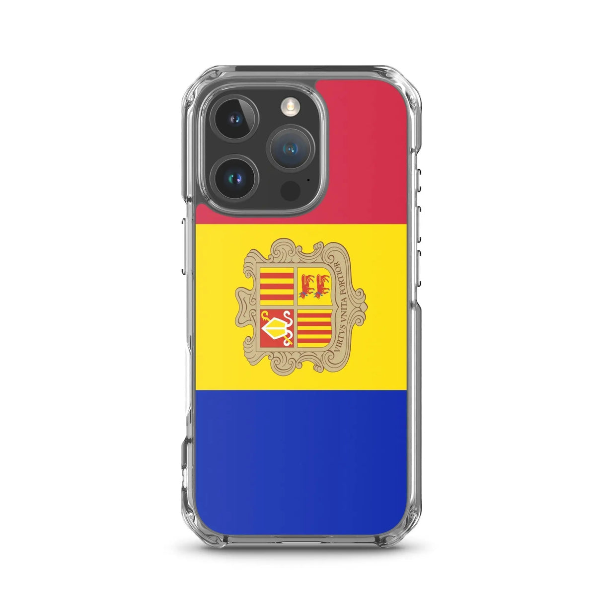 Coque iphone drapeau d’andorre souple antichoc transparente