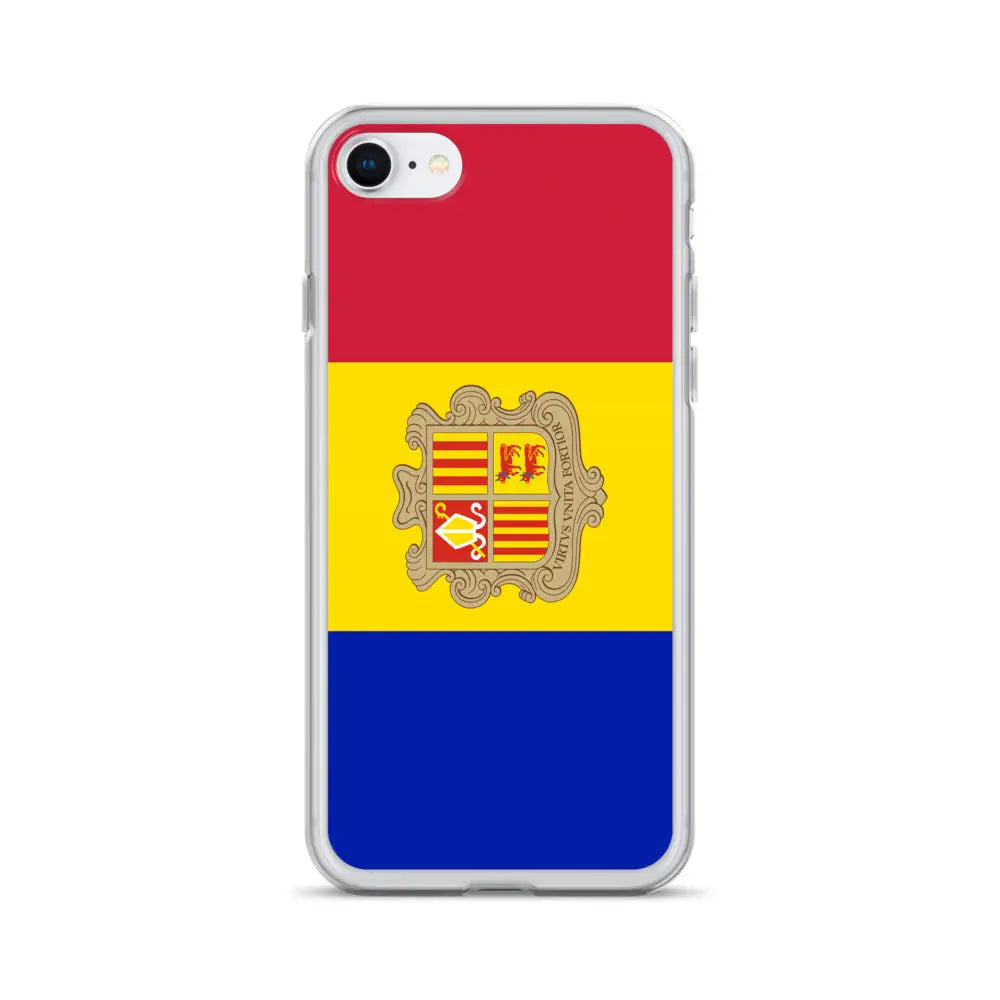 Coque iphone drapeau d’andorre souple antichoc transparente