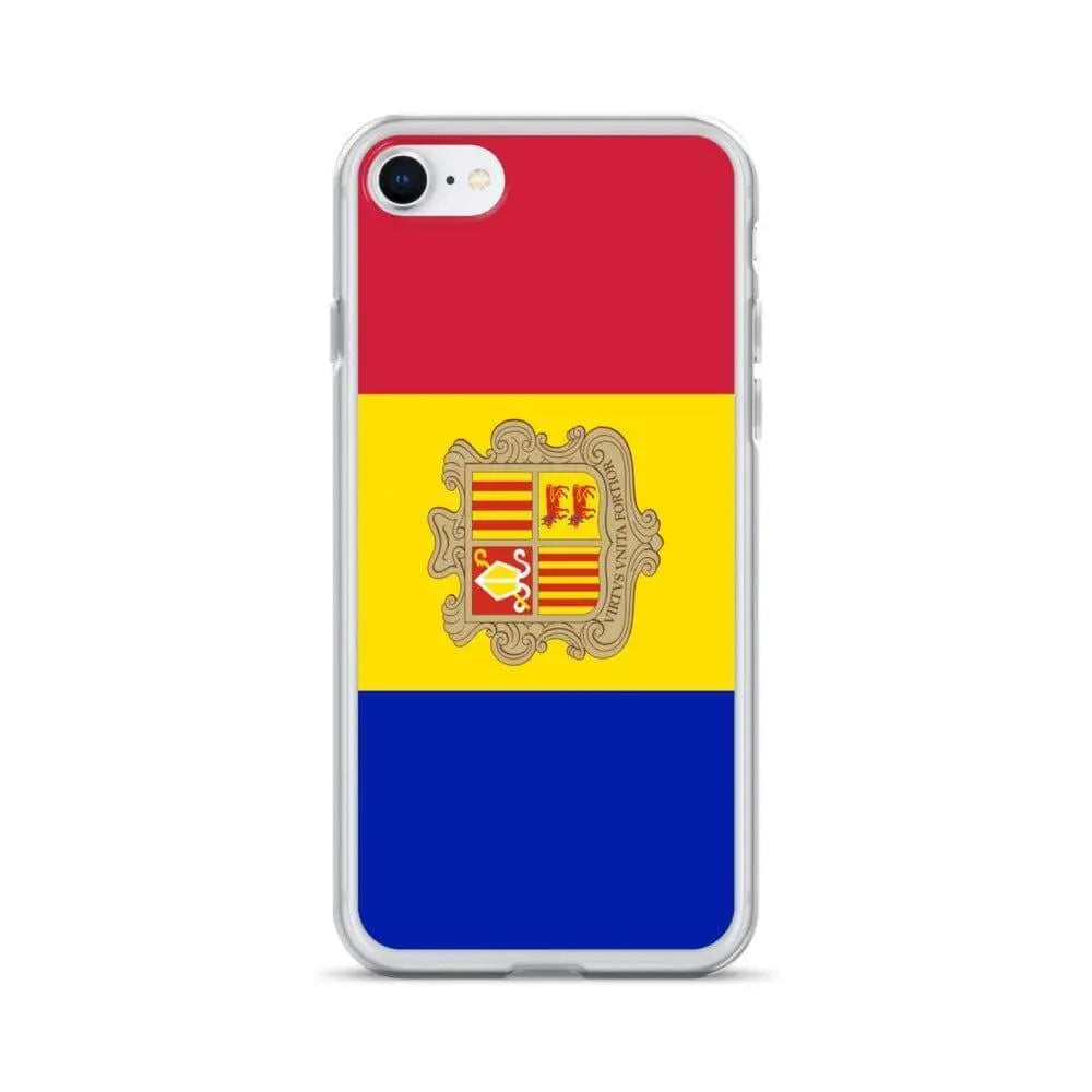 Coque iphone drapeau d’andorre souple antichoc transparente