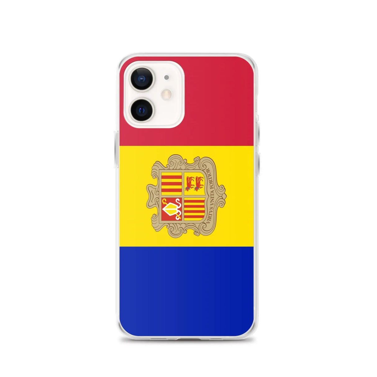 Coque iphone drapeau d’andorre souple antichoc transparente
