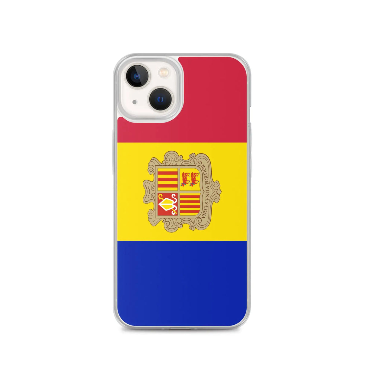 Coque iphone drapeau d’andorre souple antichoc transparente