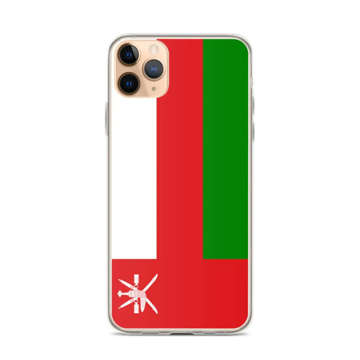 Coque iphone drapeau d’oman souple antichoc transparente