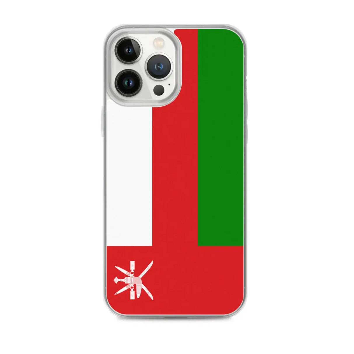 Coque iphone drapeau d’oman souple antichoc transparente