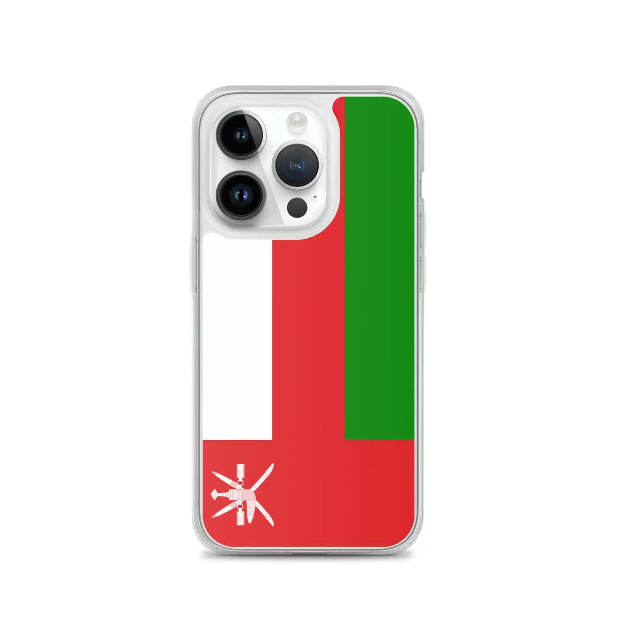 Coque iphone drapeau d’oman souple antichoc transparente