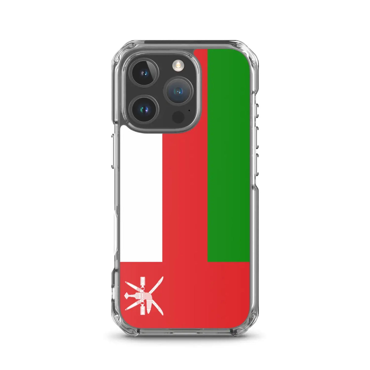 Coque iphone drapeau d’oman souple antichoc transparente