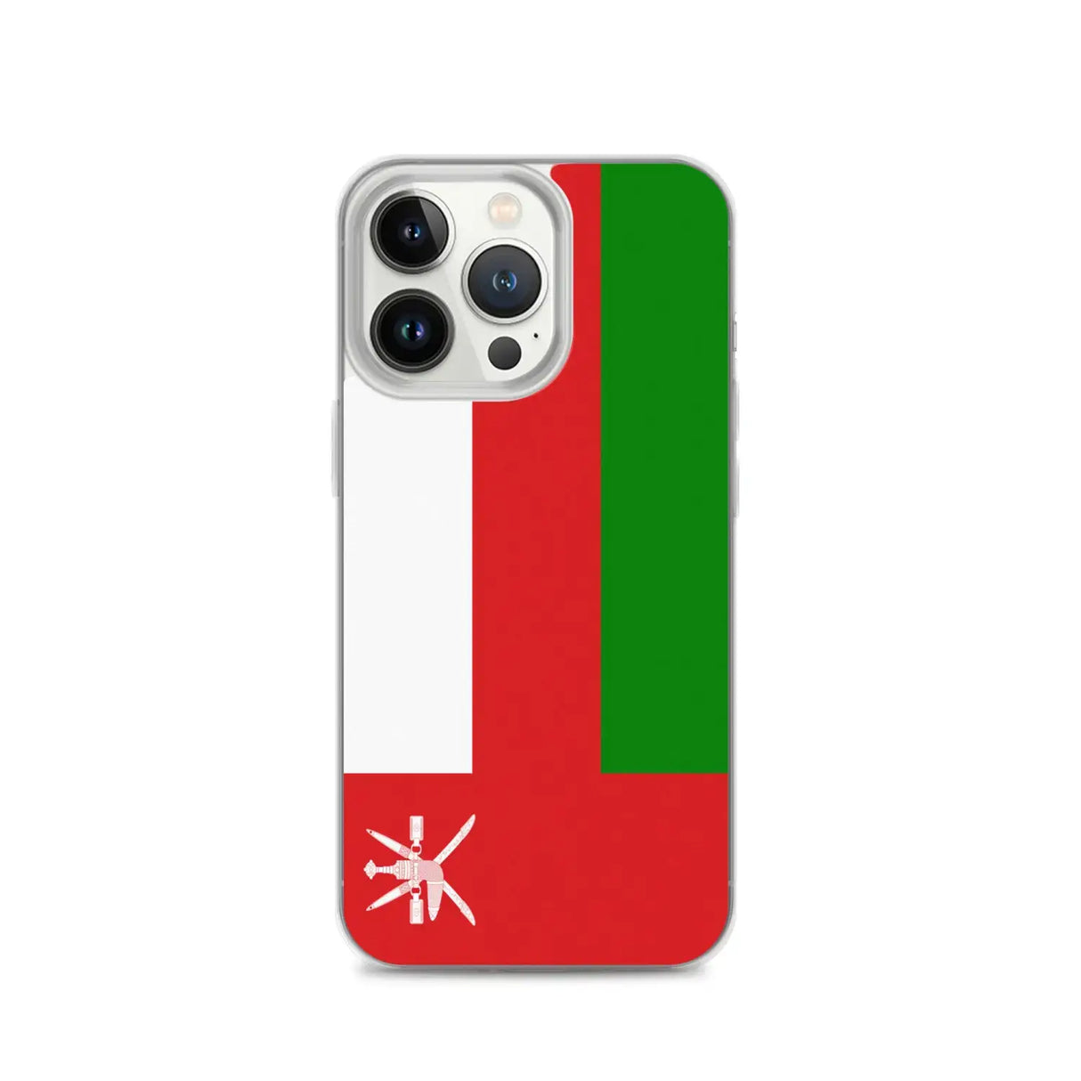 Coque iphone drapeau d’oman souple antichoc transparente