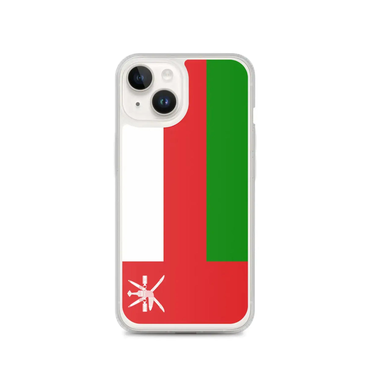 Coque iphone drapeau d’oman souple antichoc transparente