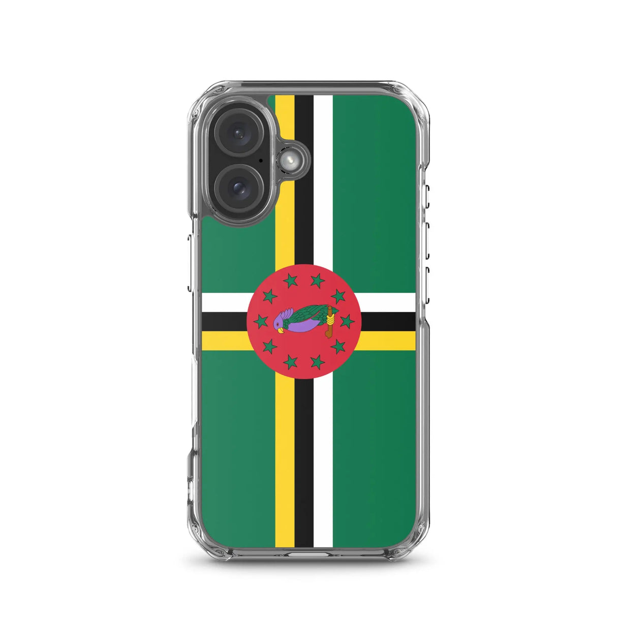 Coque iphone drapeau dominique souple antichoc transparente