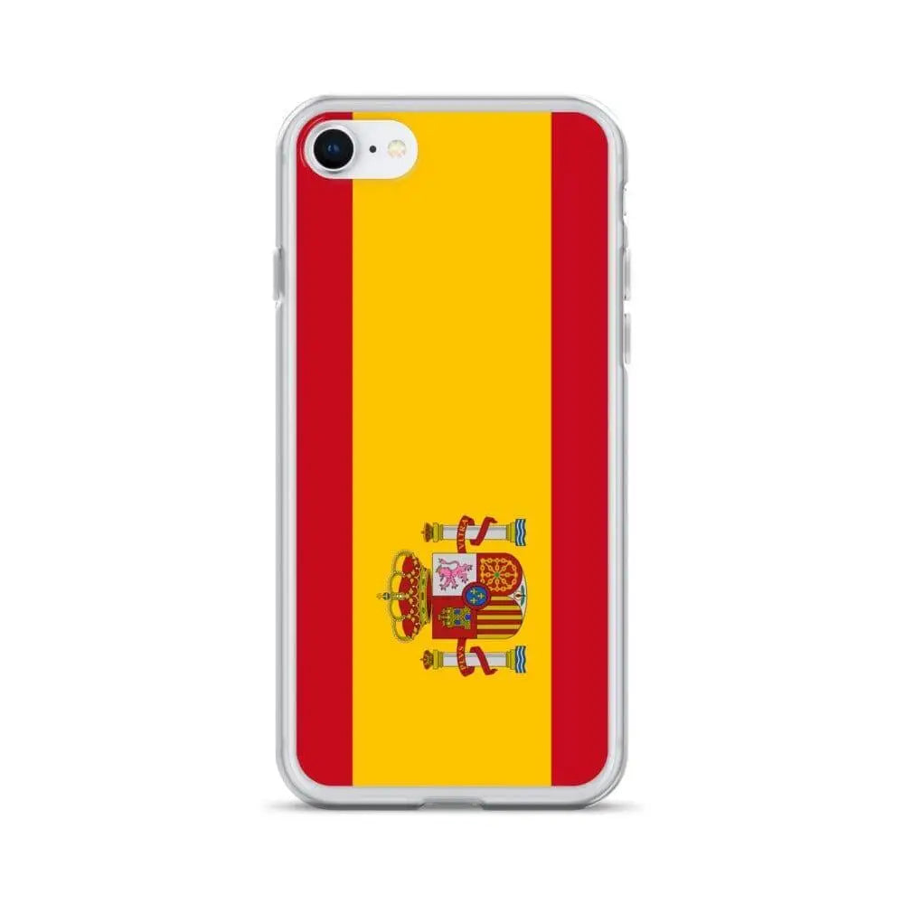 Coque iphone drapeau espagne souple antichoc transparente